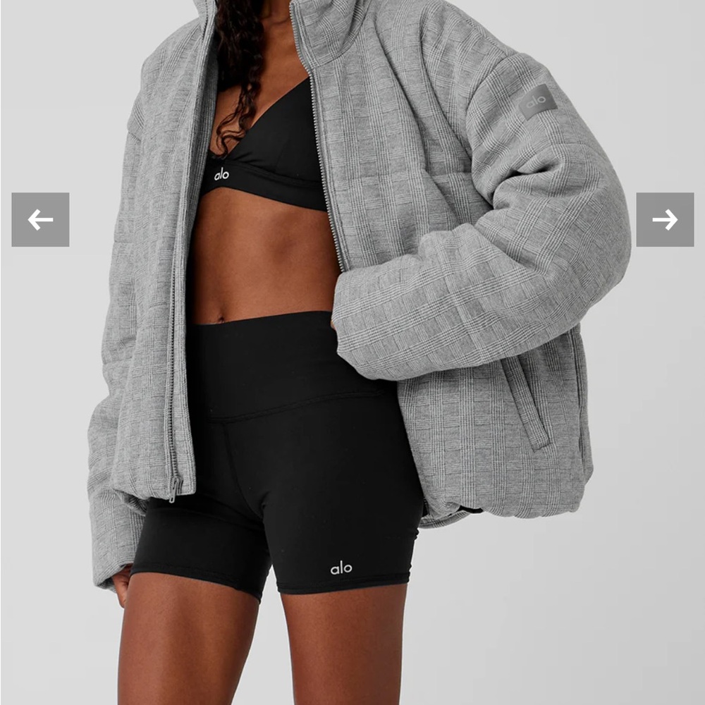ALO Yoga Quilted Puffer Jacket in Gray - Picture 3 of 8